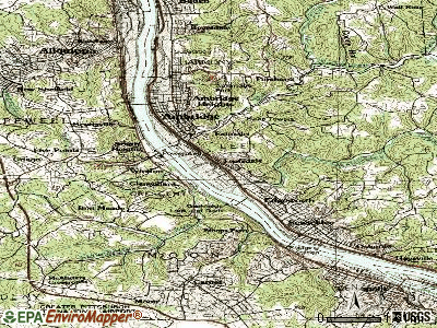 Leetsdale topographic map