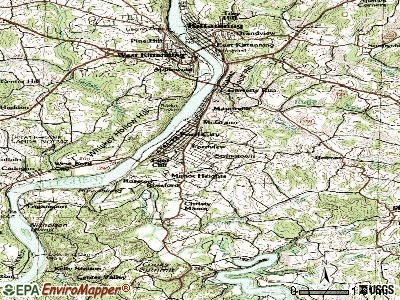 Lenape Heights topographic map