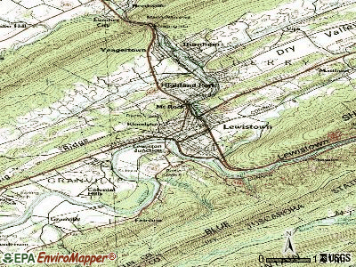 Lewistown topographic map