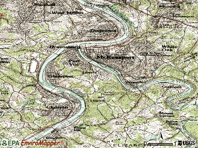 Liberty topographic map
