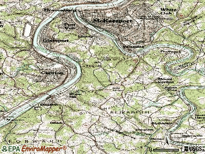 Lincoln topographic map