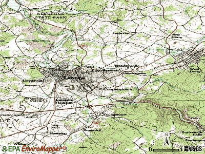 McChesneytown-Loyalhanna topographic map