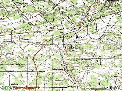 McKean topographic map
