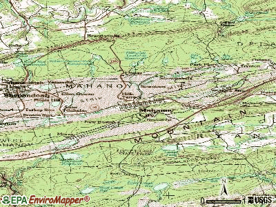 Mahanoy City topographic map
