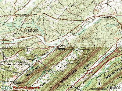 Manns Choice topographic map