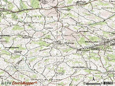 Midway topographic map