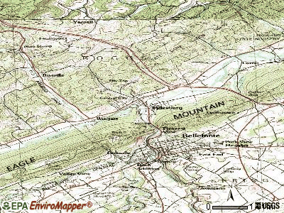 Milesburg topographic map