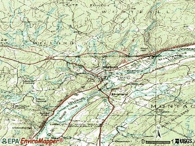Milford topographic map
