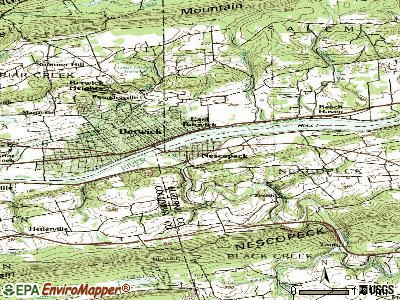 Nescopeck topographic map