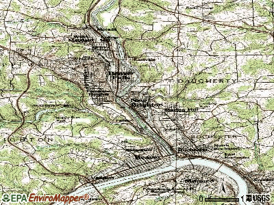New Brighton topographic map