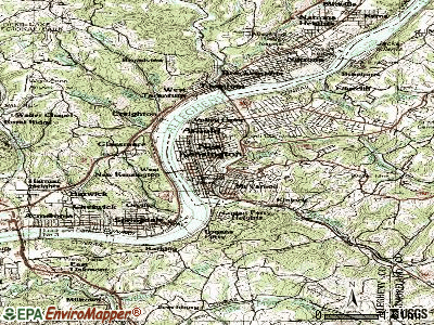 New Kensington topographic map