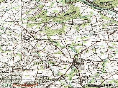 Newtown Grant topographic map