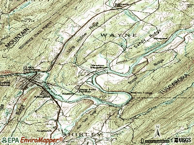 Nicholson topographic map