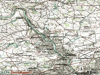 Northampton topographic map