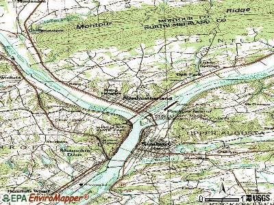 Northumberland topographic map