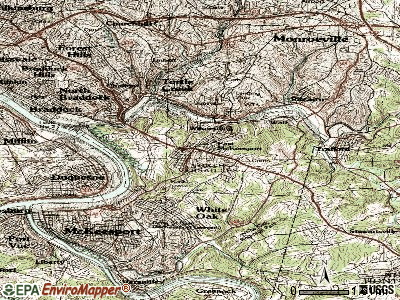 North Versailles topographic map