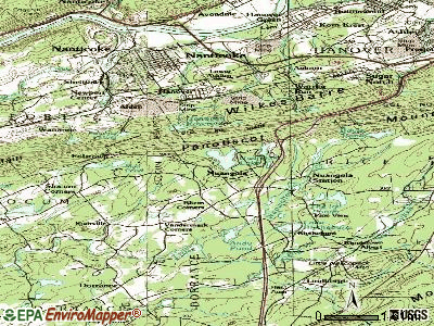 Nuangola topographic map