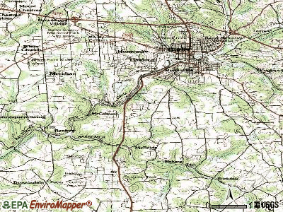 Oak Hills topographic map