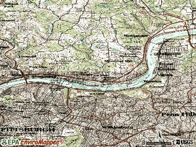 O'Hara Township topographic map
