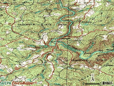Ohiopyle topographic map