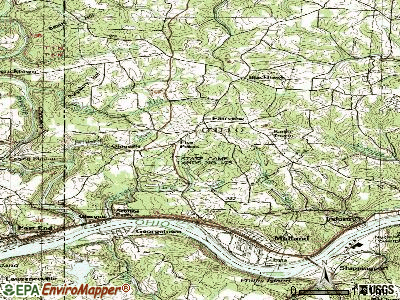 Ohioville topographic map