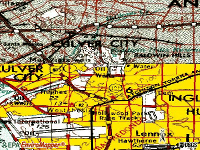 Ladera Heights topographic map