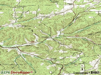 Oswayo topographic map