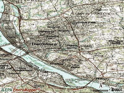 Paxtang topographic map