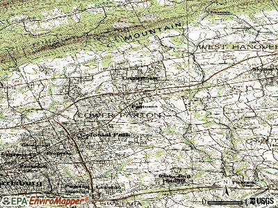 Paxtonia topographic map