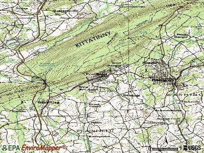Pen Argyl topographic map