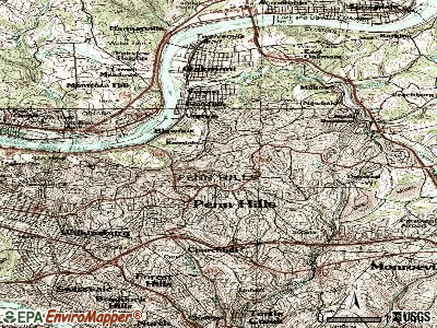Penndel topographic map