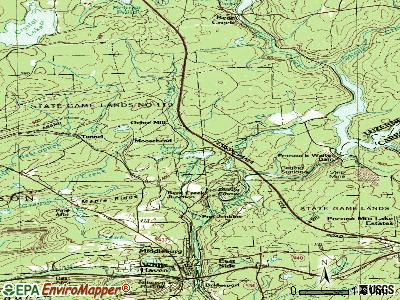 Penn Lake Park topographic map