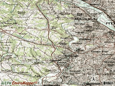 Pennsbury Village topographic map