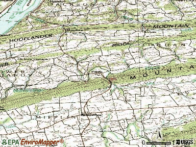 Pillow topographic map