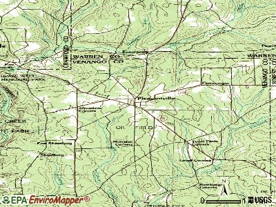Pleasantville topographic map