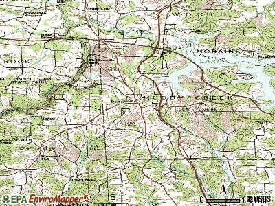 Portersville topographic map