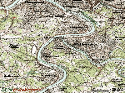 Port Vue topographic map