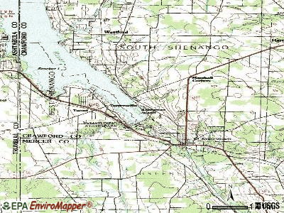 Pymatuning South topographic map
