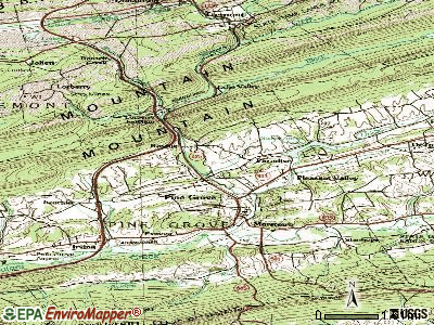 Ravine topographic map