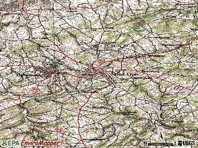 Red Lion topographic map