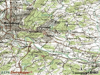 Reiffton topographic map