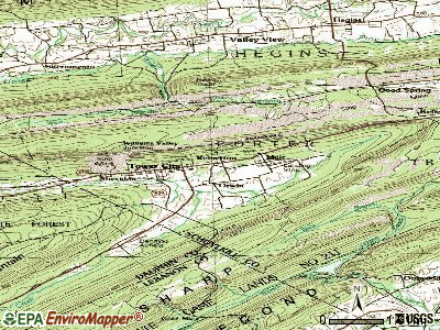 Reinerton-Orwin-Muir topographic map