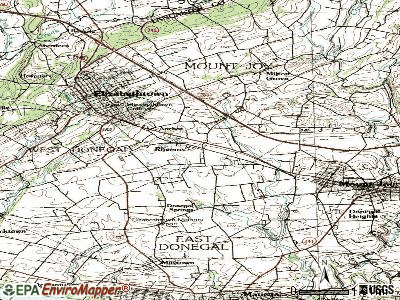 Rheems topographic map