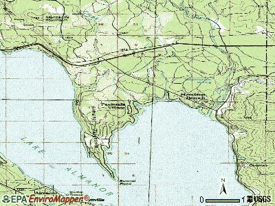 Lake Almanor Peninsula topographic map