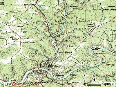 Rouseville topographic map