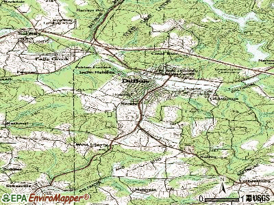 Sandy topographic map