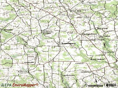 Saxonburg topographic map