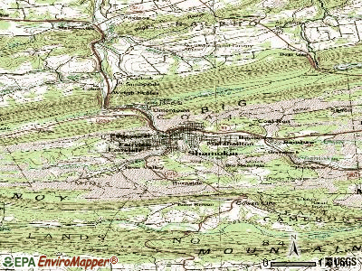 Shamokin topographic map