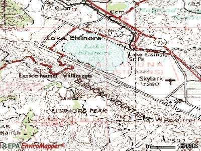 Lakeland Village topographic map