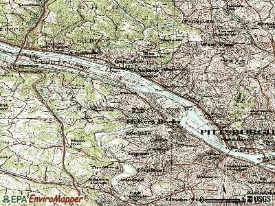 Stowe Township topographic map